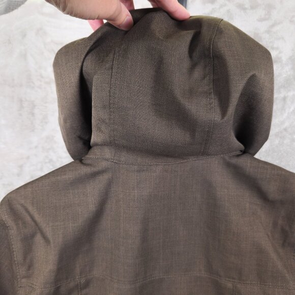 WindRiver Windbreaker Jacket Brown Detachable Hood Womens Size S - Picture 7 of 10